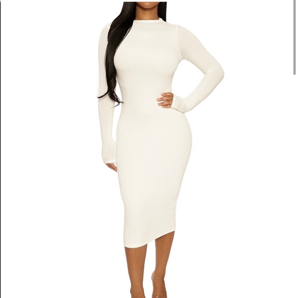 Naked Wardrobe bodycon dress size XL long sleeve